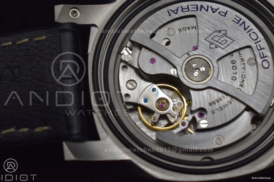 Edition Leather  on Strap Best SportInspired 1:1 VSF 980 Black Black Dial PAM1312 P. 1225